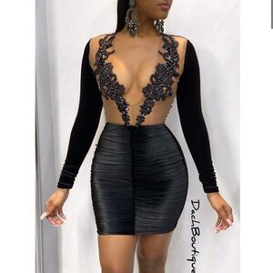 Dache Boutique black embellished dress